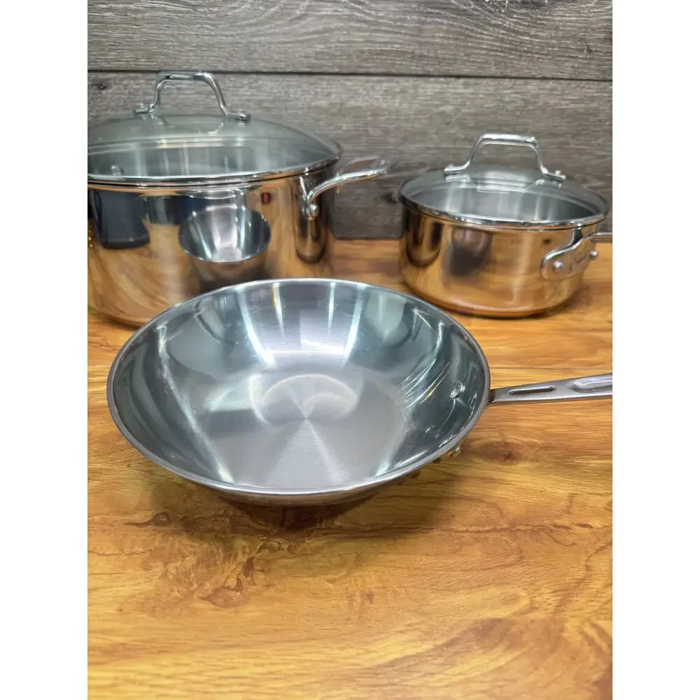 All Clad Emeril Copper Core 2 qt Pan +6 qt stock pot + 8